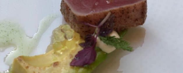 Tunfisch Vorspeise im Ortega Fish Shack Bar Restaurant in Wellington Neuseeland